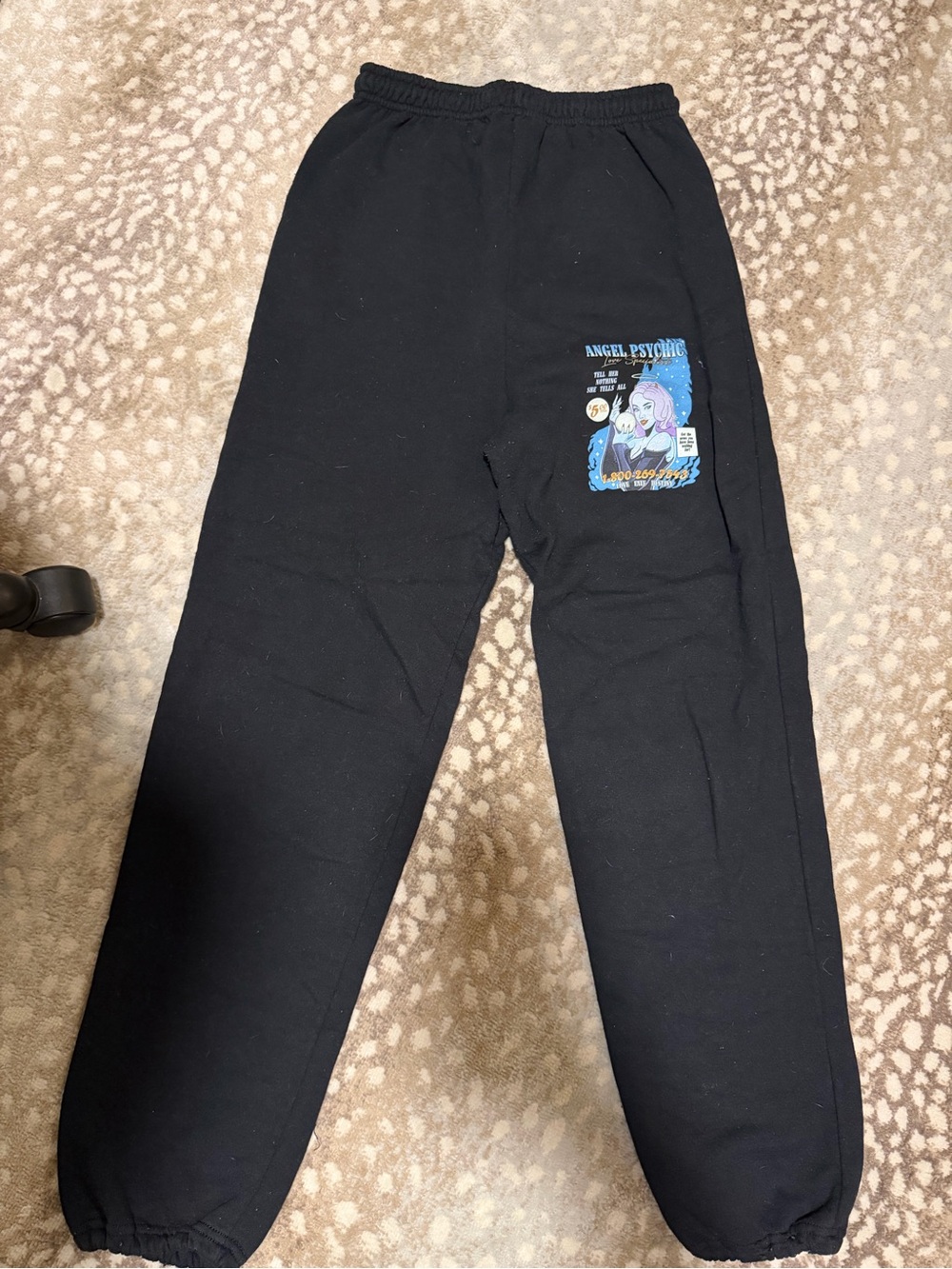 Boys Lie Black Joggers with Colorful Angel Graphic